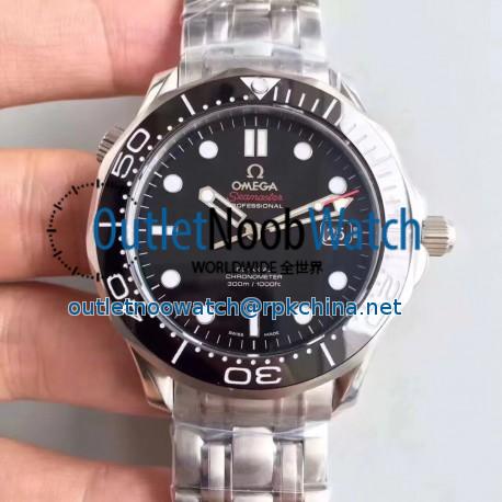 Replica Omega Seamaster Diver 300M 212.30.41.20.01.003 BP Stainless Steel Black Dial Swiss 2824-2