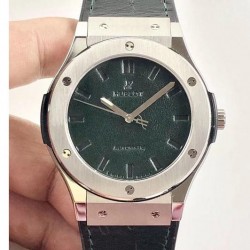 Replica Hublot Classic Fusion Berluti Scritto 511.NX.050B.VR.BER16 SR V2 Stainless Steel Green Leather Dial Swiss HUB1100