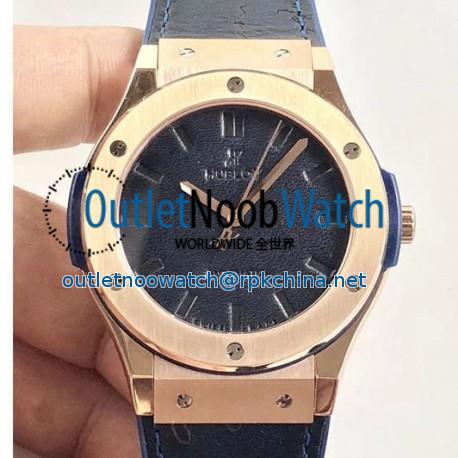 Replica Hublot Classic Fusion Berluti Scritto 511.OX.0500.VR.BER16 SR V2 Rose Gold Blue Leather Dial Swiss HUB1100