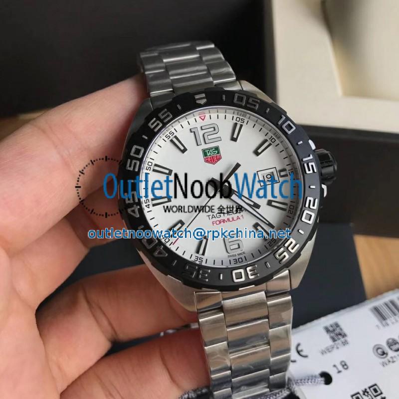 Replica Tag Heuer Formula 1 WAZ1111.BA0875 N Stainless Steel White Dial Swiss Ronda Quartz