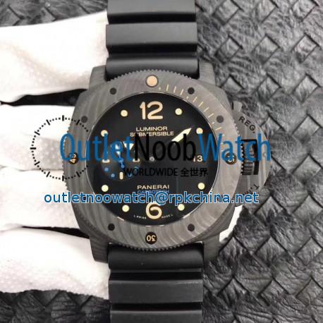 Replica Panerai Luminor Submersible 1950 PAM616 VS V3 Carbotech Black Dial Swiss P9000