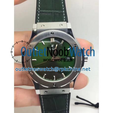 Replica Hublot Classic Fusion Titanium Green 38MM 542.NX.8970.LR JJ V2 Titanium Green Dial Swiss HUB1112