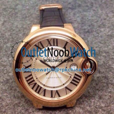 Replica Cartier Ballon Bleu 36MM Rose Gold Silver Dial Swiss 2836-2