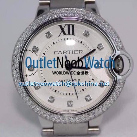 Replica Cartier Ballon Bleu 36MM Stainless Steel Silver Dial Swiss 2688