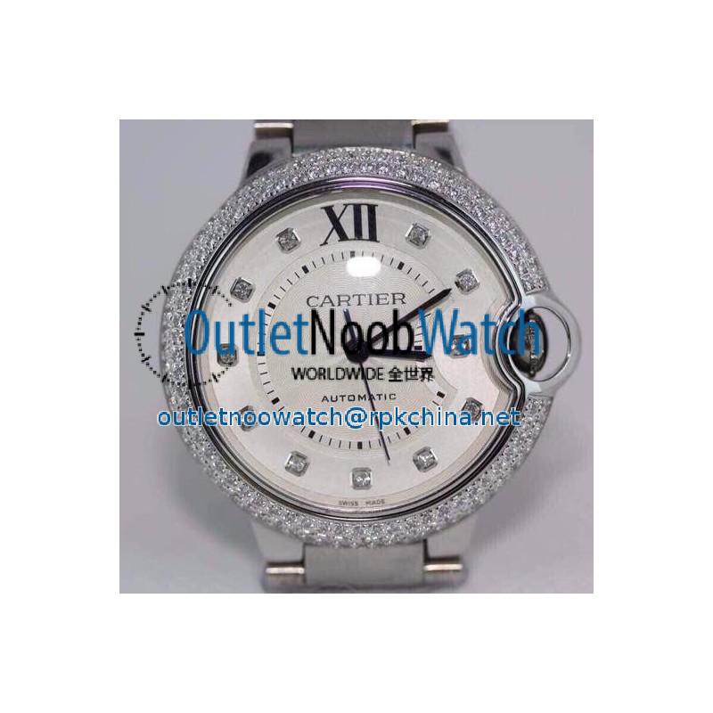 Replica Cartier Ballon Bleu 36MM Stainless Steel Silver Dial Swiss 2688