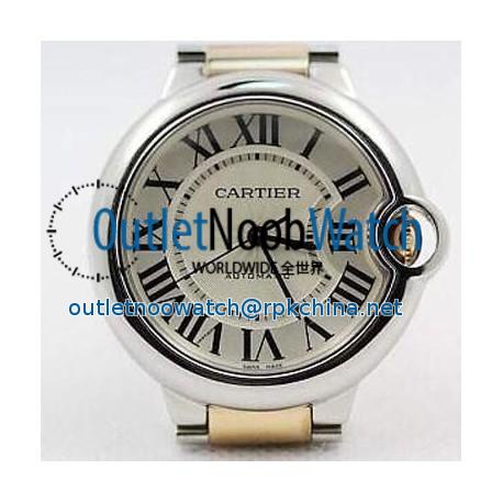 Replica Cartier Ballon Bleu 36MM Stainless Steel & Rose Gold Silver Dial Swiss 2671