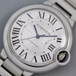 Replica Cartier Ballon Bleu 36MM Stainless Steel Silver Dial Swiss 2836-2