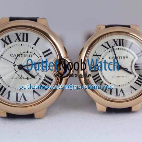 Replica Cartier Ballon Bleu 36MM Rose Gold Swiss Silver Dial Swiss 2671