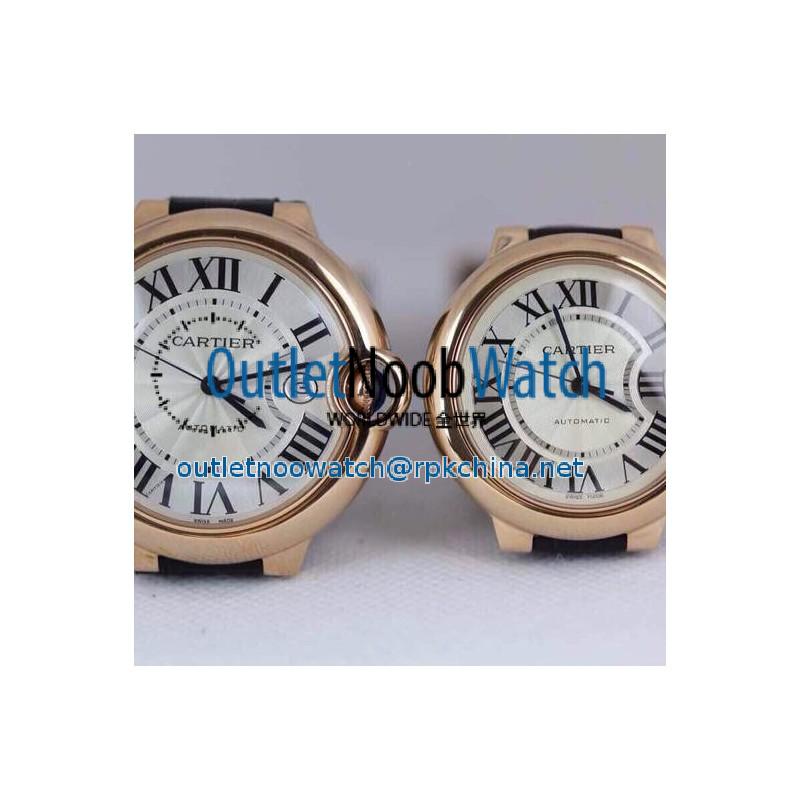 Replica Cartier Ballon Bleu 36MM Rose Gold Swiss Silver Dial Swiss 2671