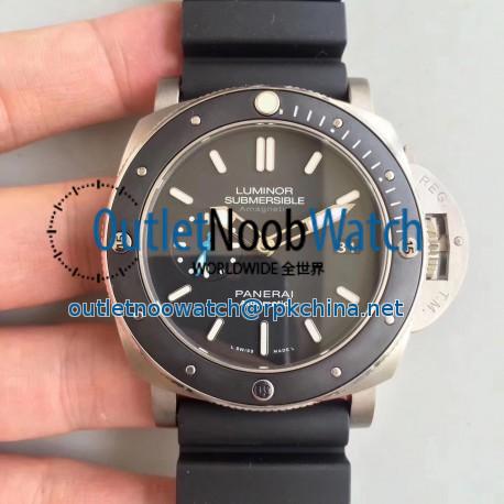 Replica Panerai Luminor Submersible 1950 Amagnetic 3 Days PAM1389 ZF Titanium & Black Ceramic Black Dial Swiss P9010