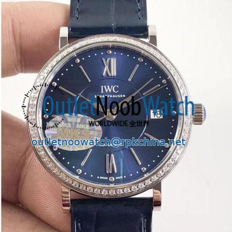 Replica IWC Portofino Automatic 37 IW458111 MK Stainless Steel & Diamonds Blue Dial M9015