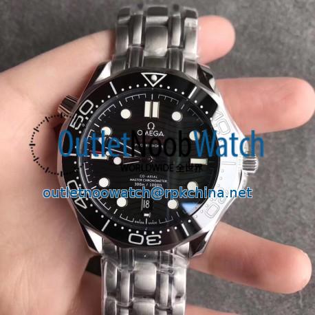 Replica Omega Seamaster Diver 300M 210.30.42.20.01.001 UR Stainless Steel Black Dial Swiss 8800