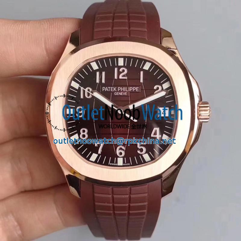 Replica Patek Philippe Aquanaut Jumbo 5167R-001 MP Rose Gold Chocolate Dial Swiss 324SC