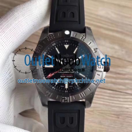 Replica Breitling Avenger II GMT A3239011/BC35/153S/A20D.2 GF Black Stainless Steel Black Dial Swiss 2836-2