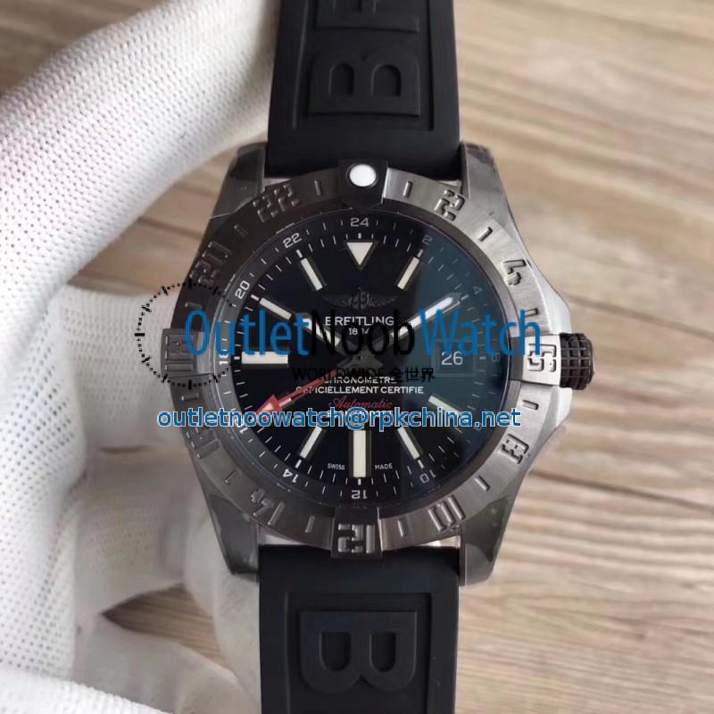 Replica Breitling Avenger II GMT A3239011/BC35/153S/A20D.2 GF Black Stainless Steel Black Dial Swiss 2836-2