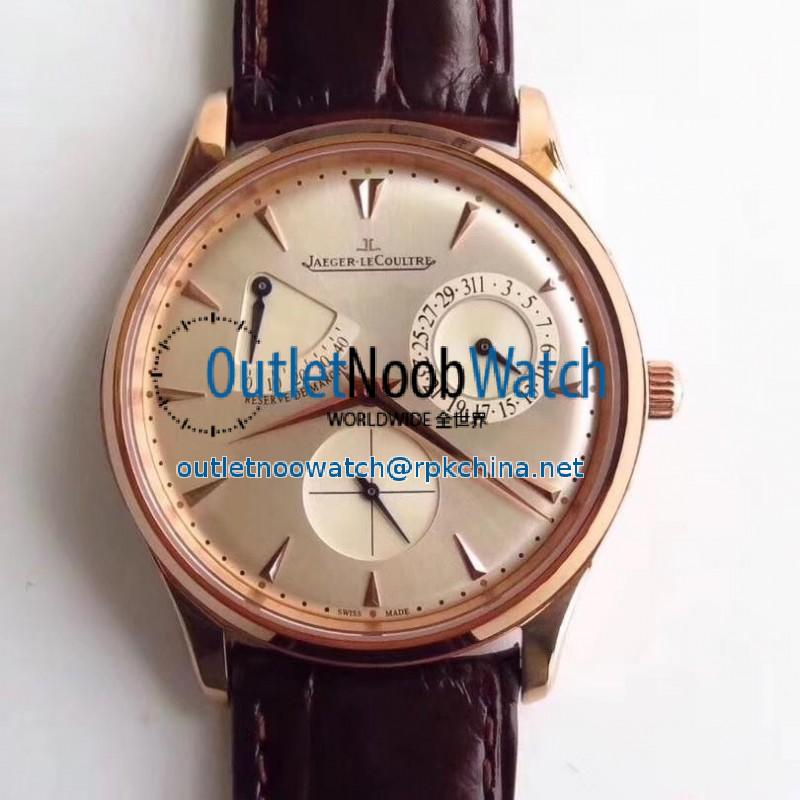 Replica Jaeger-LeCoultre Master Ultra Thin Reserve De Marche 1372520 SW Rose Gold Silver Dial Swiss Caliber 938A/1