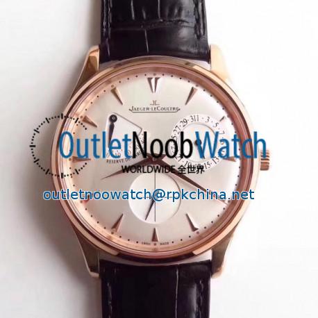 Replica Jaeger-LeCoultre Master Ultra Thin Reserve De Marche 1372520 SW Rose Gold Silver Dial Swiss Caliber 938A/1