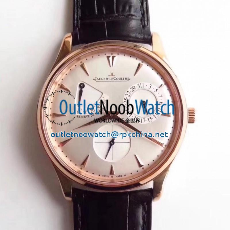 Replica Jaeger-LeCoultre Master Ultra Thin Reserve De Marche 1372520 SW Rose Gold Silver Dial Swiss Caliber 938A/1