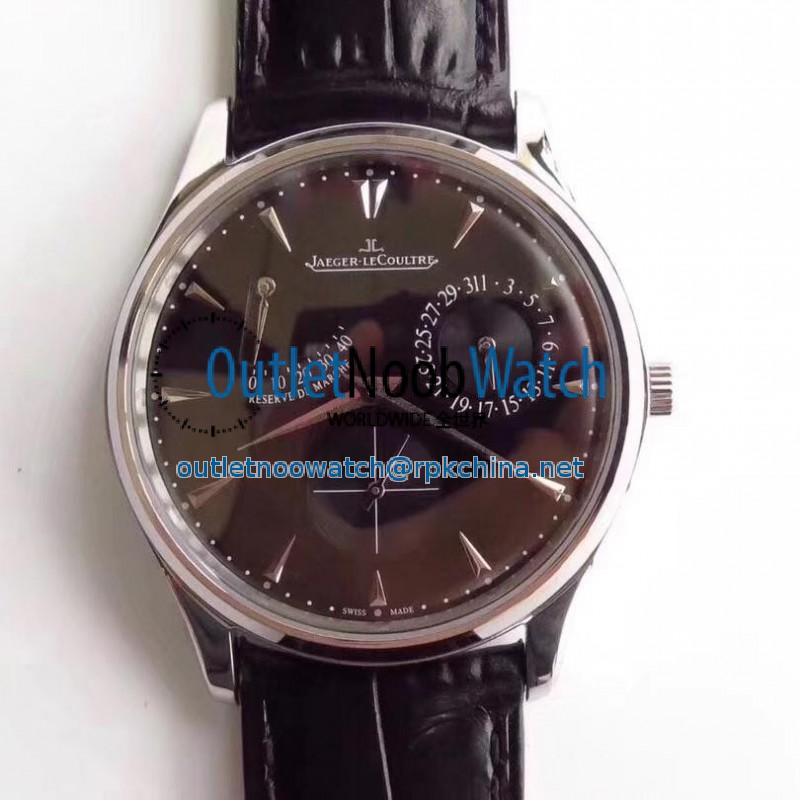 Replica Jaeger-LeCoultre Master Ultra Thin Reserve De Marche 1378480 SW Stainless Steel Black Dial Swiss Caliber 938A/1