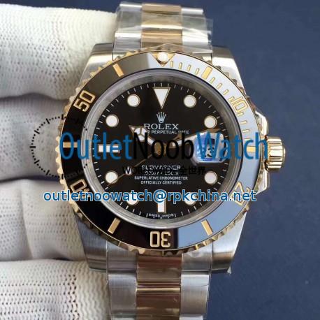 Replica Rolex Submariner Date 116613LN N V8S 24K Yellow Gold Wrapped & Stainless Steel Black Dial Swiss 3135