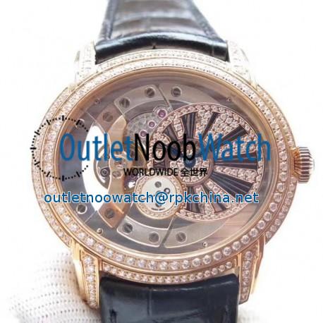 Replica Audemars Piguet Royal Millenary 4101 15350 V9 Rose Gold & Diamonds Rose Gold Skeleton Dial Swiss 4101