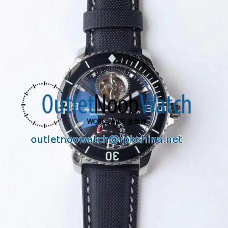 Replica Blancpain Fifty Fathoms Tourbillon 8 Days 5025-1530-52A JB Stainless Steel Black Dial Swiss 25A