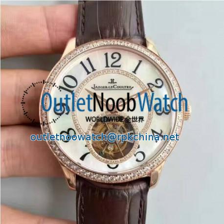 Replica Jaeger-LeCoultre Rendez-Vous Tourbillon 3412405 Noob Rose Gold & Diamond MOP Dial Swiss Tourbillon