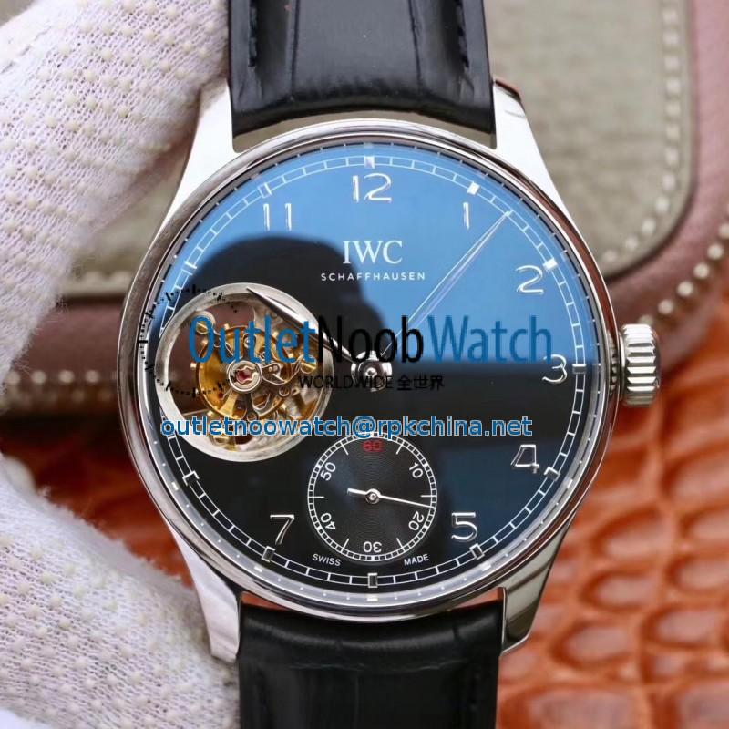 Replica IWC Portugieser Tourbillon IW546301 ZF Stainless Steel Black Dial Swiss Tourbillon