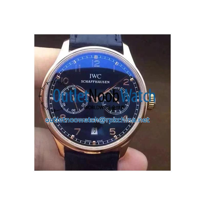 Replica IWC Portuguese IW5007 Power Reserve Rose Gold Black Dial Swiss IWC 52010