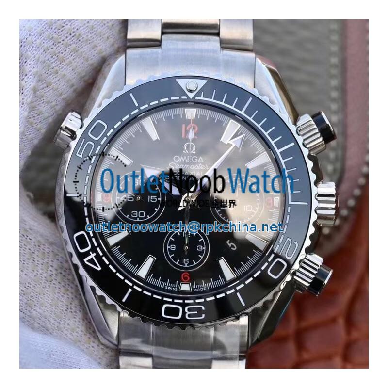 Replica Omega Seamaster Planet Ocean 600M Chronograph 232.30.46.51.01.003 Noob Stainless Steel Black Dial Swiss 7750