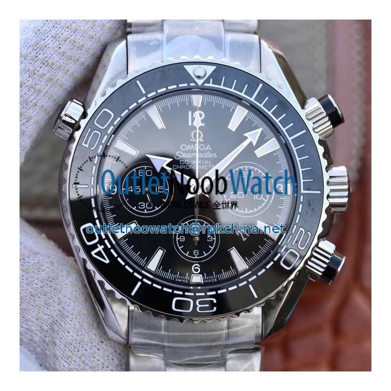 Replica Omega Seamaster Planet Ocean 600M Chronograph 232.30.46.51.01.001 Noob Stainless Steel Black Dial Swiss 7750