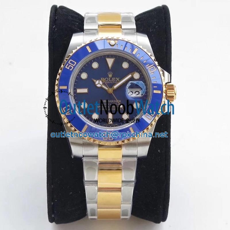 Replica Rolex Submariner Date 116613LB VR 18K Yellow Gold Wrapped & Stainless Steel Blue Dial Swiss 2836-2