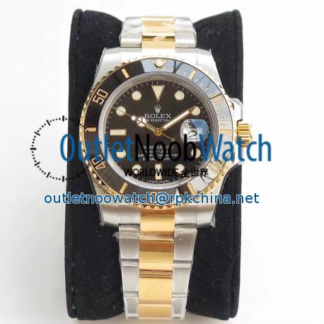 Replica Rolex Submariner Date 116613LN VR 18K Yellow Gold Wrapped & Stainless Steel Black Dial Swiss 2836-2