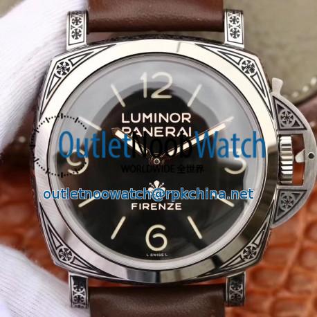 Replica Panerai Luminor Firenze 1950 3 Days PAM972 V9 Stainless Steel Black Dial Swiss P3000