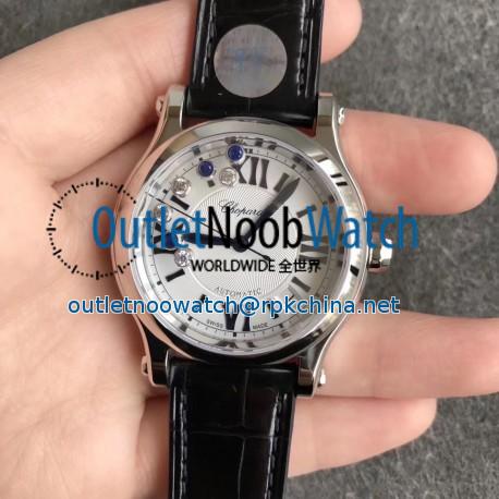 Replica Chopard Happy Sport 36MM Automatic 278559 YF V2 Stainless Steel White & Diamond Dial Swiss 2892