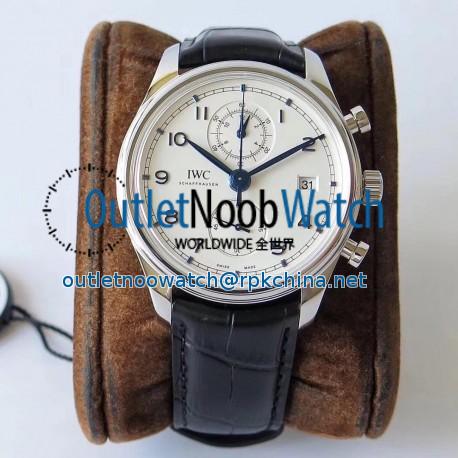 Replica IWC Portugieser Chronograph Classic IW390403 ZF Stainless Steel White Dial Swiss 7750