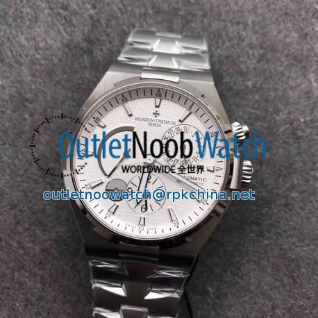 Replica Vacheron Constantin Overseas Dual Time 47450/B01A-9226 TWA Stainless Steel Silver Dial Swiss 1222 SC