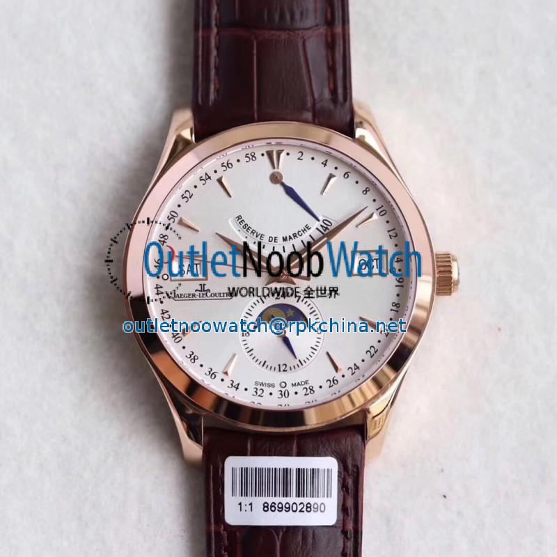 Replica Jaeger-LeCoultre Master Calendar Q151242A Noob Rose Gold Silver Dial Swiss Caliber 924