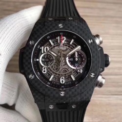 Replica Hublot Big Bang Unico Carbon 411.QX.1170.RX 3AF Carbon Fiber Skeleton Dial Swiss HUB1242