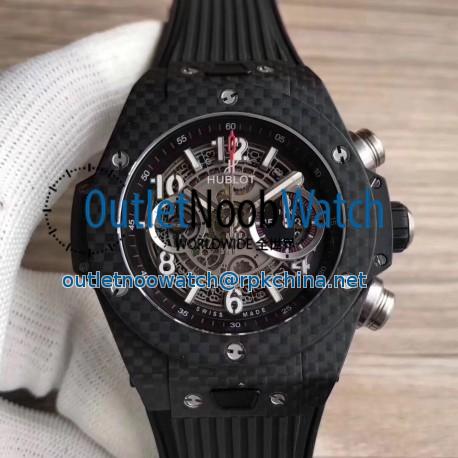 Replica Hublot Big Bang Unico Carbon 411.QX.1170.RX 3AF Carbon Fiber Skeleton Dial Swiss HUB1242