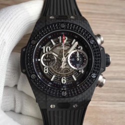 Replica Hublot Big Bang Unico Carbon 411.QX.1170.RX 3AF Carbon Fiber & Diamond  Skeleton Dial Swiss HUB1242