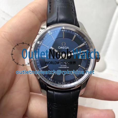 Replica Omega De Ville Hour Vision Co-Axial 41MM 431.33.41.21.03.001 VS Stainless Steel Blue Dial Swiss 8500