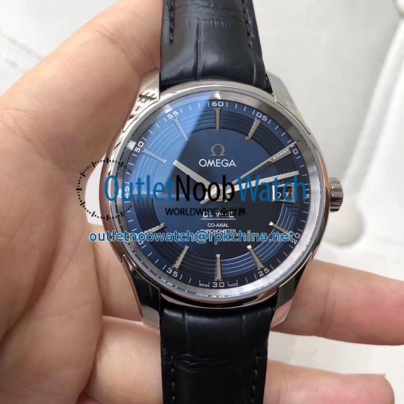 Replica Omega De Ville Hour Vision Co-Axial 41MM 431.33.41.21.03.001 VS Stainless Steel Blue Dial Swiss 8500