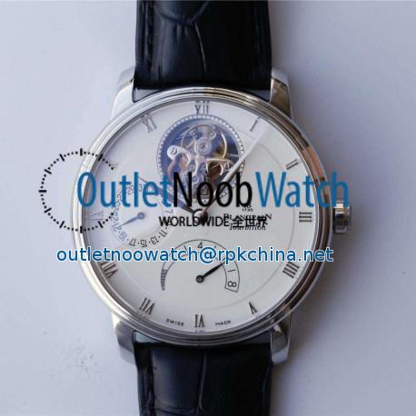 Replica Blancpain Villeret Tourbillon 8 Days 6025-1542-55B JB Stainless Steel White Dial Swiss Tourbillon