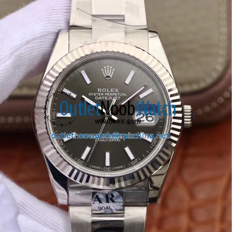 Replica Rolex Datejust II 41MM 126334 AR Stainless Steel 904L Anthracite Dial Swiss 2824-2