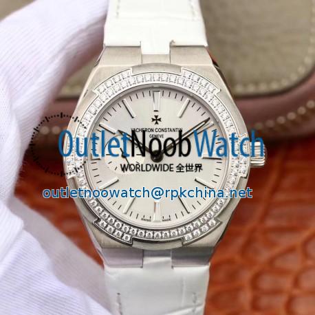 Replica Vacheron Constantin Overseas Automatic 37MM 2305V Noob Stainless Steel & Diamonds White Dial Swiss 5300