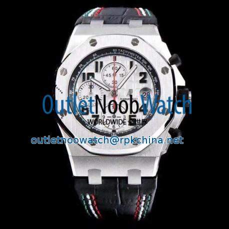 Replica Audemars Piguet Royal Oak Offshore Pride Of Mexico 26297IS.OO.D101CR.01 JF V2 Stainless Steel White Dial Swiss 7750