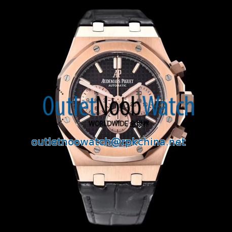 Replica Audemars Piguet Royal Oak Chronograph 26331 OM Rose Gold Black Dial Swiss 7750