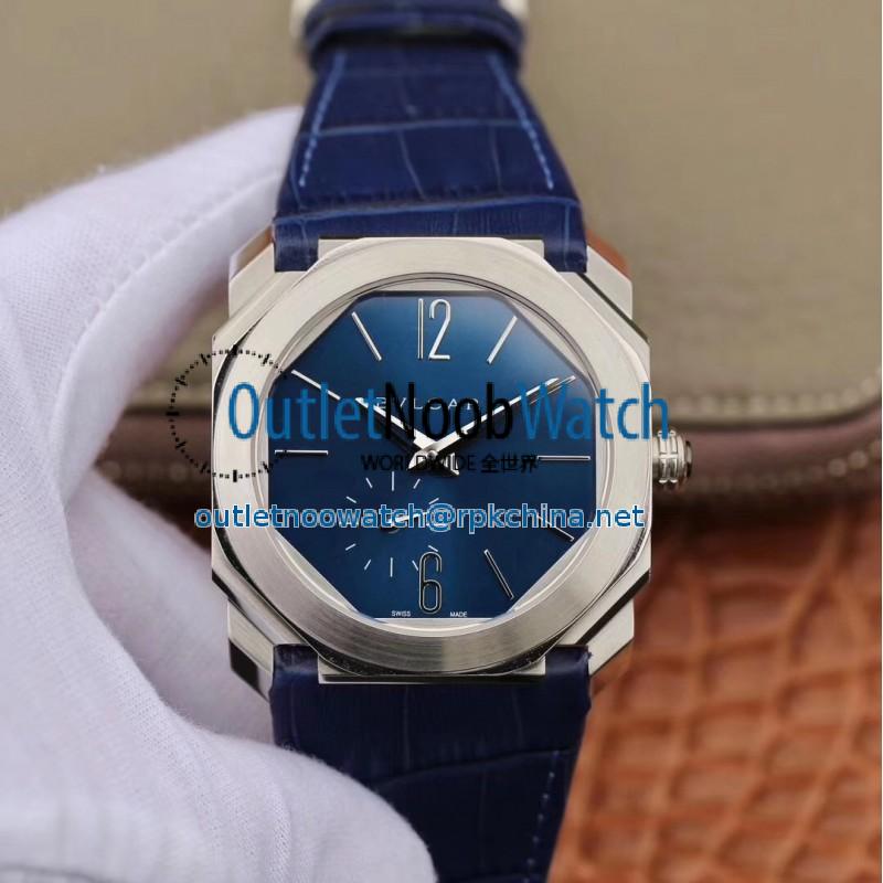 Replica Bvlgari Octo Finissimo 103035 JL Stainless Steel Blue Dial Swiss 2824-2