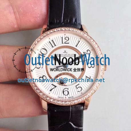 Replica Jaeger-LeCoultre Ladies Rendez-Vous Night & Day 3442430 34MM Noob Rose Gold & Diamonds White Dial Swiss 898A/1